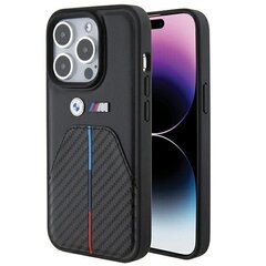 BMW BMHCP15L22NSTB iPhone 15 Pro 6.1" czarny|black Stamped Tricolor Stripe цена и информация | Чехлы для телефонов | kaup24.ee