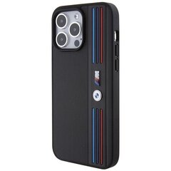 BMW BMHCP15L22PPMK iPhone 15 Pro 6.1" czarny|black Tricolor M Collection цена и информация | Чехлы для телефонов | kaup24.ee