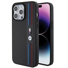 BMW BMHCP15L22PPMK iPhone 15 Pro 6.1" czarny|black Tricolor M Collection цена и информация | Чехлы для телефонов | kaup24.ee