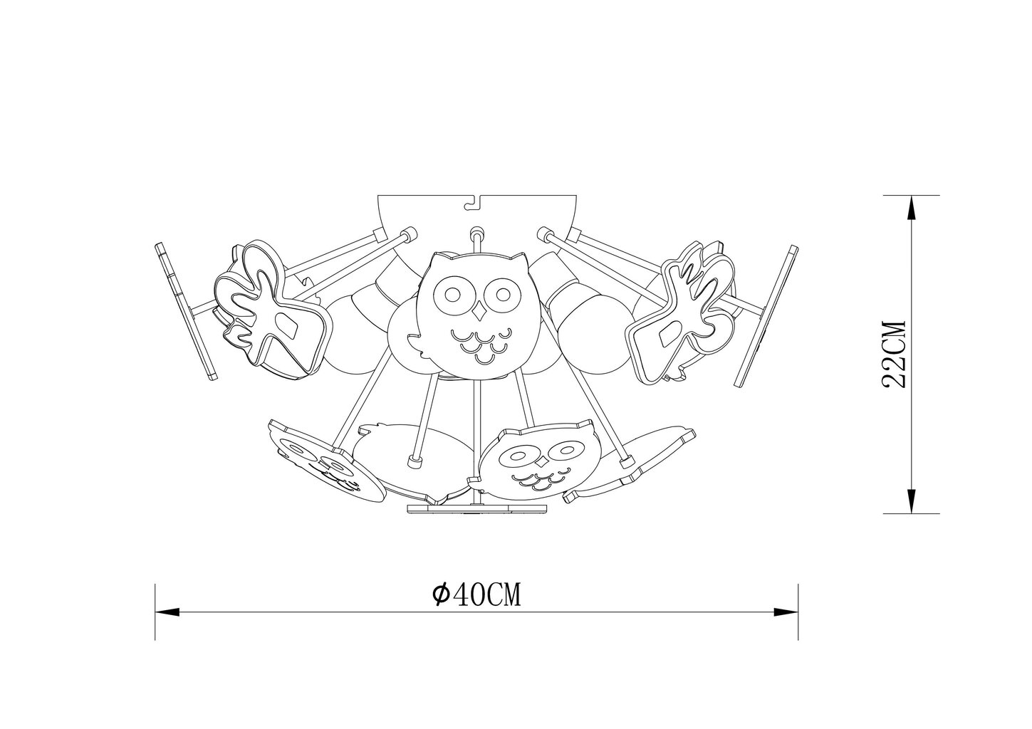 G.Lux laelamp GM-480/3 Peledos цена и информация | Lastetoa valgustid | kaup24.ee