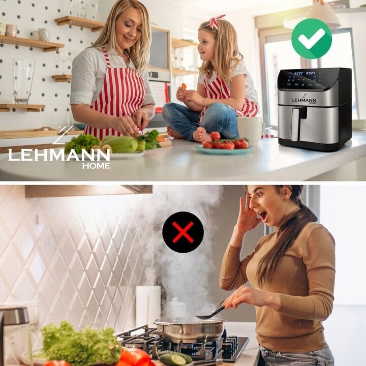 Lehmann Prokado AIR FRYER 8L 1800W цена и информация | Fritüürid, kuumaõhufritüürid | kaup24.ee