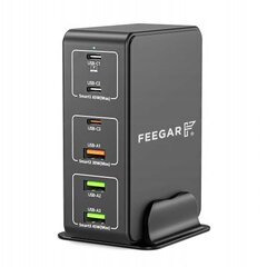 Сетевое зарядное устройство Feegar Tower Pro 140 Вт, 3x USB-A, 3x USB-C цена и информация | Адаптеры и USB-hub | kaup24.ee