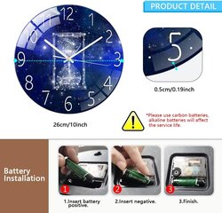 Cooltto стеклянные настенные часы цена и информация | Часы | kaup24.ee