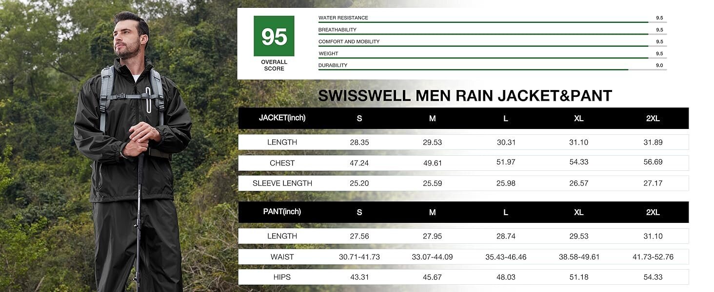 SwissWell meeste veekindel jope ja püksid, L hind ja info | Meeste joped | kaup24.ee