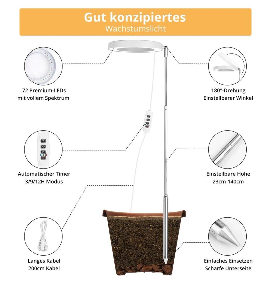 LED lamp toataimedele Sondiko hind ja info | Nutipotid ja taimelambid | kaup24.ee