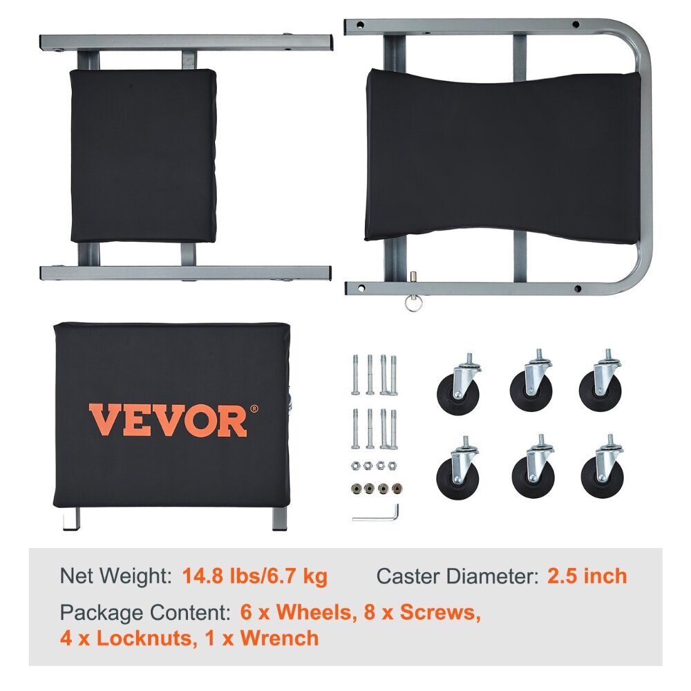 2-ühes kokkupandav töötool/lamamistool Vevor, 91x41x12 cm цена и информация | Käsitööriistad | kaup24.ee