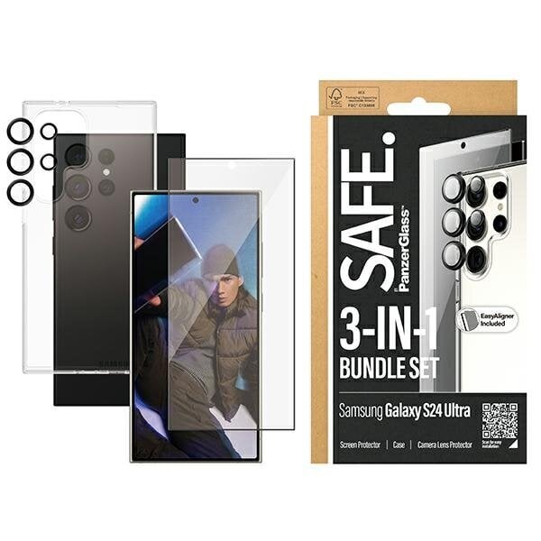 PanzerGlass Safe 3in1 Hardcase + Screen Protector + Camera Lens цена и информация | Ekraani kaitsekiled | kaup24.ee