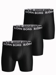 Björn Borg meeste bokserid 3pk, must hind ja info | Meeste aluspesu | kaup24.ee