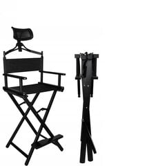 Кресло для макияжа с подголовником BeautyLushh, чёрное цена и информация | Мебель для салонов красоты | kaup24.ee