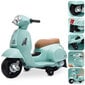 Elektriline mootorratas lastele Vespa 35W, piparmünt Sun Baby цена и информация | Laste elektriautod | kaup24.ee