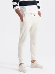 Vabaaja püksid meestele Ombre Clothin om-pabs-0173, valge hind ja info | Meeste püksid | kaup24.ee