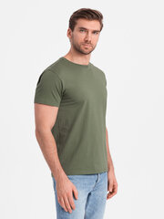 Мужская классическая хлопковая футболка — хаки v6 om-tsbs-0146 125432-7 цена и информация | Мужские футболки | kaup24.ee