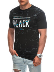 мужская футболка s1938 - черная 125399-6 цена и информация | Мужские футболки | kaup24.ee