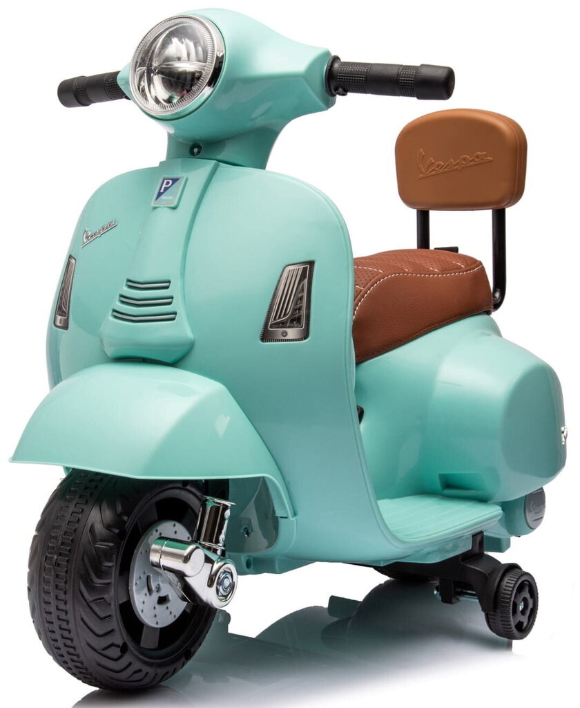 Elektriline mootorratas lastele Vespa 35W seljatoega, piparmünt Sun Baby hind ja info | Laste elektriautod | kaup24.ee