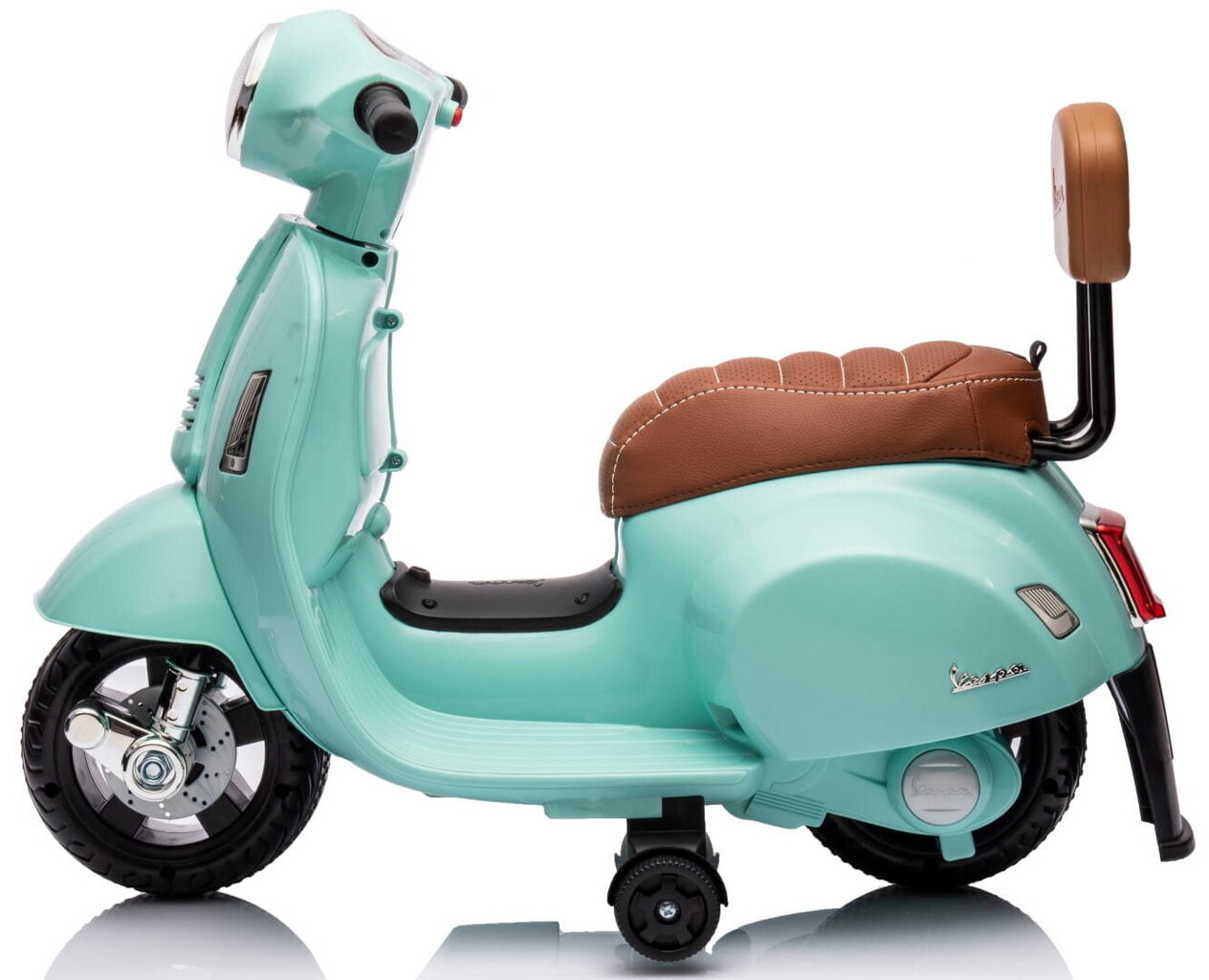 Elektriline mootorratas lastele Vespa 35W seljatoega, piparmünt Sun Baby hind ja info | Laste elektriautod | kaup24.ee