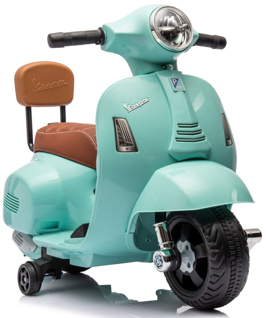 Elektriline mootorratas lastele Vespa 35W seljatoega, piparmünt Sun Baby hind ja info | Laste elektriautod | kaup24.ee