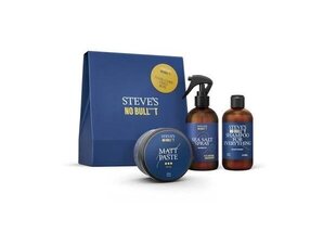 Kosmeetikakomplekt Steve's No Bull***t meestele: šampoon, 250 ml + juuksepasta, 100 g + juuksesprei, 250 ml hind ja info | Šampoonid | kaup24.ee