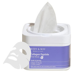 Стангринамойи лакштинэ вейдо каукэ Mary &amp; May Collagen Peptide Vital Mask, 400 мл, 30 шт. цена и информация | Маски для лица, патчи для глаз | kaup24.ee