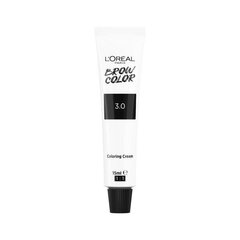 Краска для бровей L'Oréal Paris Brow Color Semi-permanent, 3.0 Темный брюнет цена и информация | Тушь, средства для роста ресниц, тени для век, карандаши для глаз | kaup24.ee