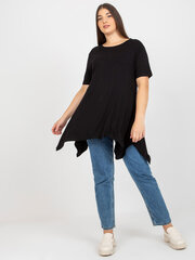 черная однотонная блуза больших размеров из вискозы цена и информация | Женские блузки, рубашки | kaup24.ee