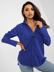 кобальтовая женская классическая рубашка с воротником цена и информация | Женские блузки, рубашки | kaup24.ee