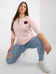 бледно-розовая повседневная блузка больших размеров с рукавом 3/4 цена и информация | Женские блузки, рубашки | kaup24.ee