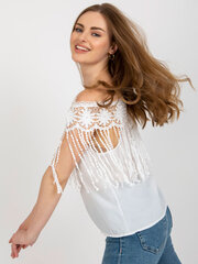 Женская блузка с бахромой, белая цена и информация | Женские блузки, рубашки | kaup24.ee