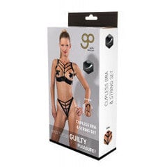 Gp latex cupless bra &amp; string set, l цена и информация | Сексуальное женское белье | kaup24.ee