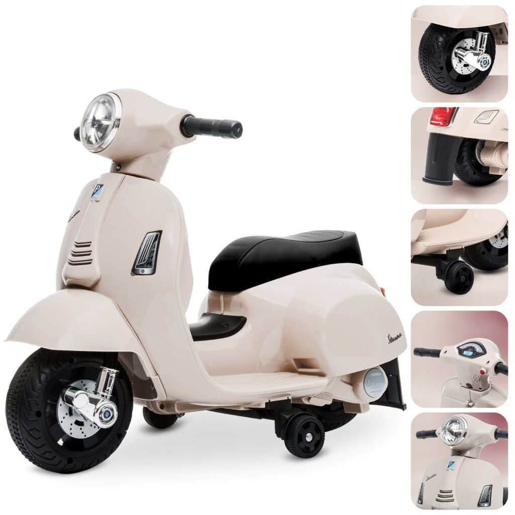 Elektriline roller lastele Vespa 35W, ecru Sun Baby hind ja info | Laste elektriautod | kaup24.ee