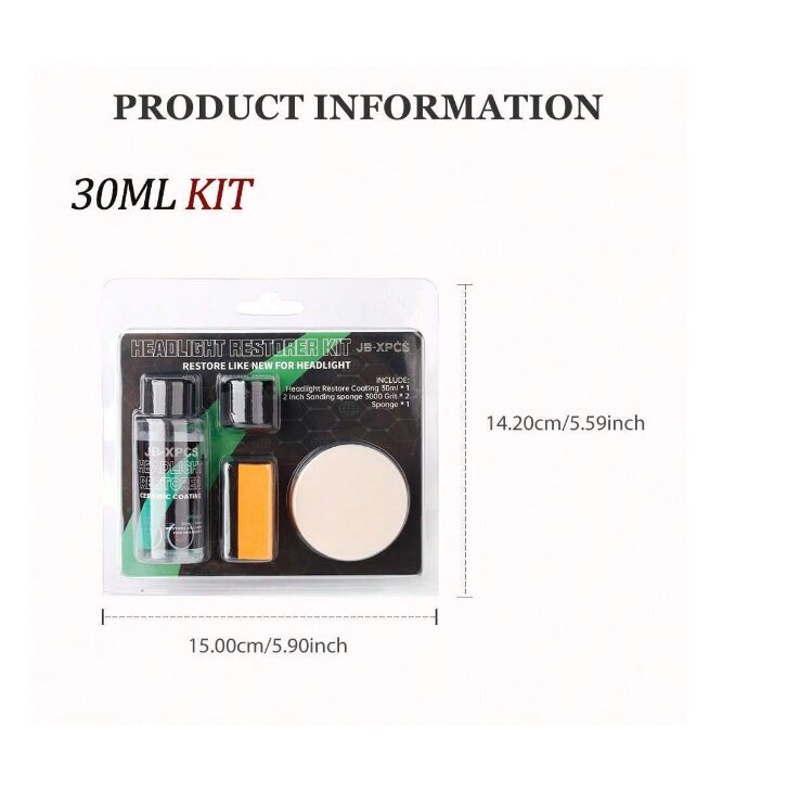 Auto esitulede taastamine, tulede poleerimine JB-XG 8 цена и информация | Autokeemia | kaup24.ee