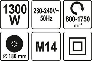 Elektriline krohvilihvija Yato, 1300W hind ja info | Lihvmasinad ja ketaslõikurid | kaup24.ee