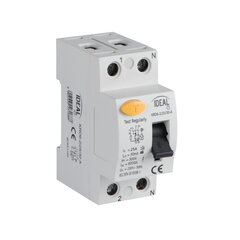 Устройство остаточного тока KRD6 2P 25A AC 300mA Идеально цена и информация | Выключатели, розетки | kaup24.ee