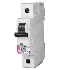 Автоматический выключатель ETIMAT10 1P C16 10kA ETI с перегрузкой по току цена и информация | Выключатели, розетки | kaup24.ee