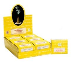 Ароматические шишки Citronella Dhoop шишки, Сатья, 12 шишек по 37 г цена и информация | Домашние ароматы с палочками | kaup24.ee