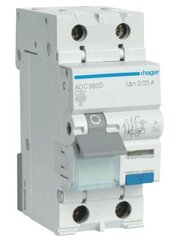 Автоматический выключатель остаточного тока с сегментом перегрузки по току ADC920D 20A B 30mA AC 2pol Hager цена и информация | Выключатели, розетки | kaup24.ee