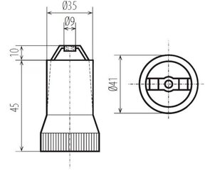 Керамическая розетка E27 LH-E27D с резьбовым нижним кронштейном цена и информация | Выключатели, розетки | kaup24.ee