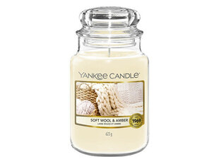 Yankee Candle Aromaatne küünal Classic suur Soft Wool & Amber 623 g hind ja info | Küünlad, küünlajalad | kaup24.ee