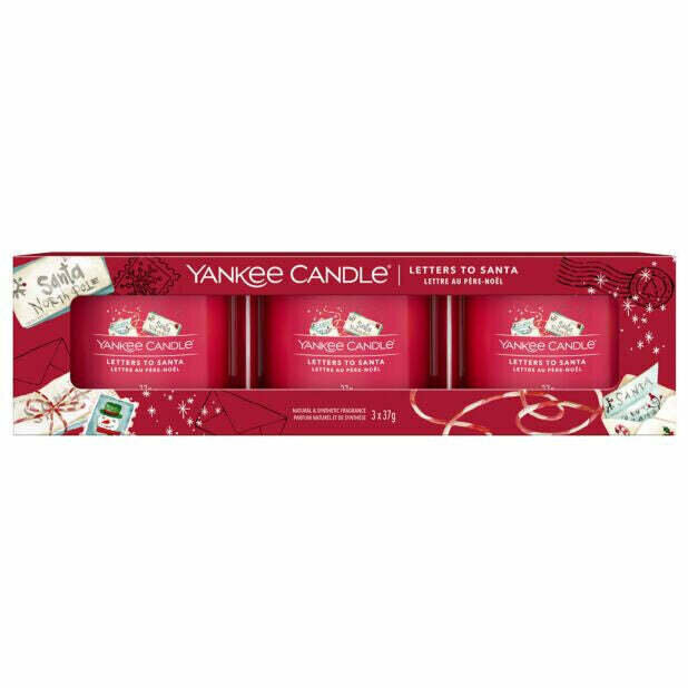 Yankee Candle Letters To Santa klaasist votiivküünlakomplekt 3 x 37 g цена и информация | Küünlad, küünlajalad | kaup24.ee