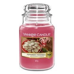 Yankee Candle Aromaatne küünal Classic suur Peppermint Pinwheels 623 g цена и информация | Küünlad, küünlajalad | kaup24.ee