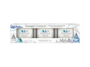 Yankee Candle Набор свечей в стакане Snow Globe Wonderland 3 x 37 г цена и информация | Подсвечники, свечи | kaup24.ee