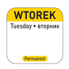 Toiduohutuskleebised korduvkasutatavatele mahutitele Teisipäev PL RU EN 1000 tk Hendi 850084 10085991 цена и информация | Столовые и кухонные приборы | kaup24.ee