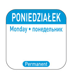 Toiduohutuskleebised korduvkasutatavatele anumatele Esmaspäev PL RU EN 1000 tk Hendi 850077 10085981 цена и информация | Столовые и кухонные приборы | kaup24.ee