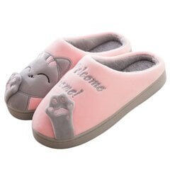 Тапочки Welcome Home с кошкой 40/41 WH2 PINK 40/41 цена и информация | Шлепанцы, тапочки для женщин | kaup24.ee