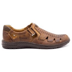 Meeste suvised nahast slip-on kingad 500J pruunid 3041-P hind ja info | Naiste kingad | kaup24.ee