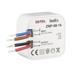 LED toiteplokk 8W 14V DC - ZNP-08-14 hind ja info | Toiteplokid | kaup24.ee