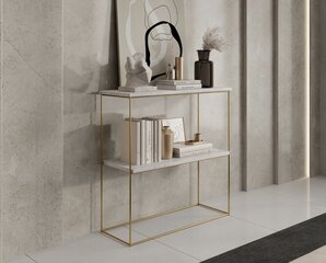 Полка ADRK Furniture Toni, серая/золотая цена и информация | Полки | kaup24.ee