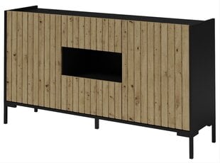 Komoda ADRK Furniture Larista, pruun/must hind ja info | Kummutid | kaup24.ee