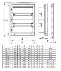 Распределительный щит скрытого монтажа KDB F08T Ideal 1x8 цена и информация | Выключатели, розетки | kaup24.ee