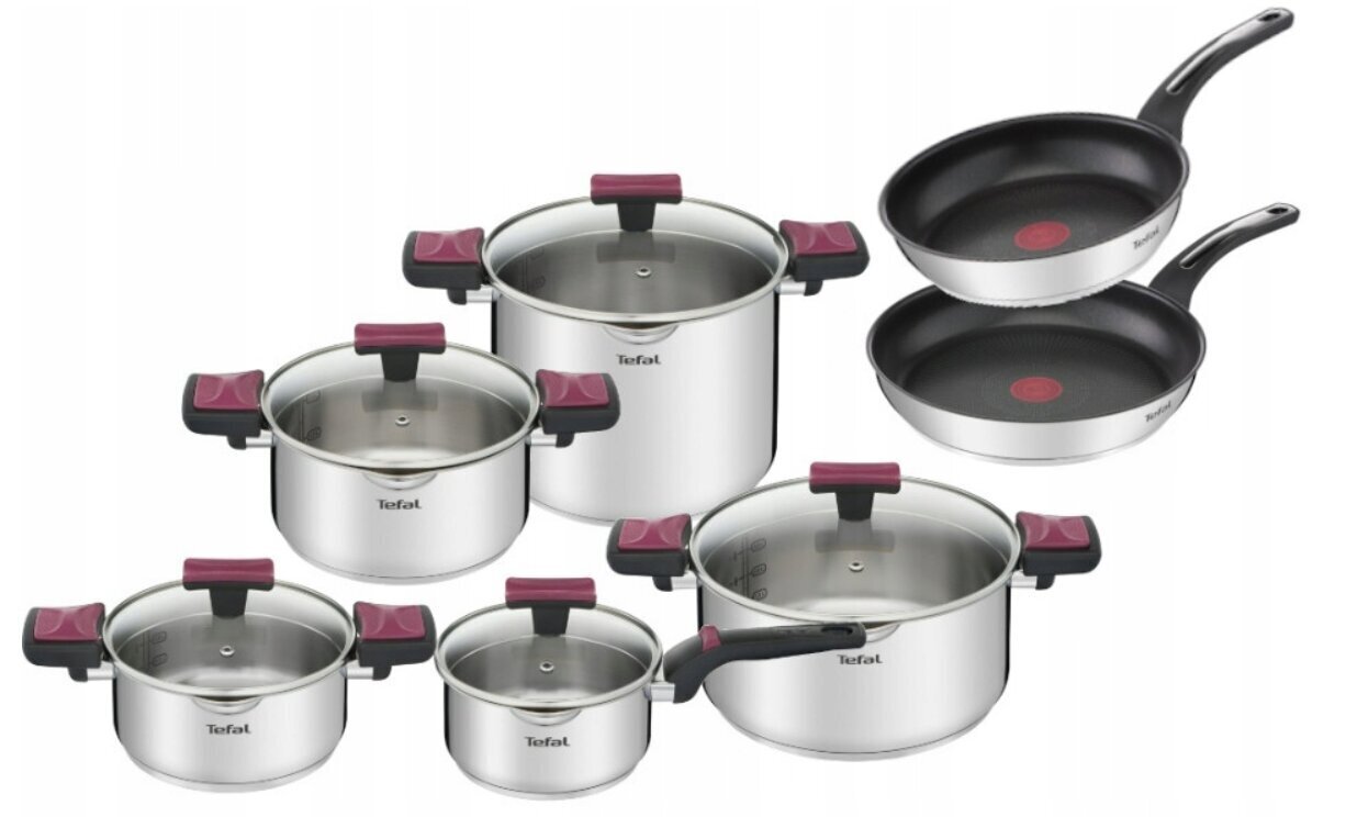 Tefal pottide ja pannide komplekt, 12 tk hind ja info | Potid ja kiirkeedupotid | kaup24.ee