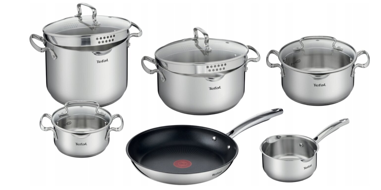 Tefal pottide ja pannide komplekt Duetto+ G732SA55, 19 tk цена и информация | Potid ja kiirkeedupotid | kaup24.ee